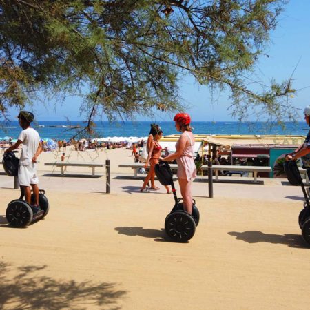 Barcelona segway tour on seacoast