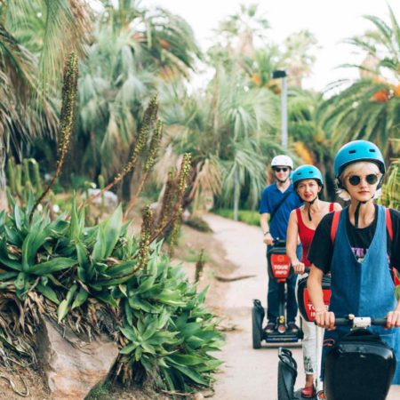 Segways in the Montjuic Park